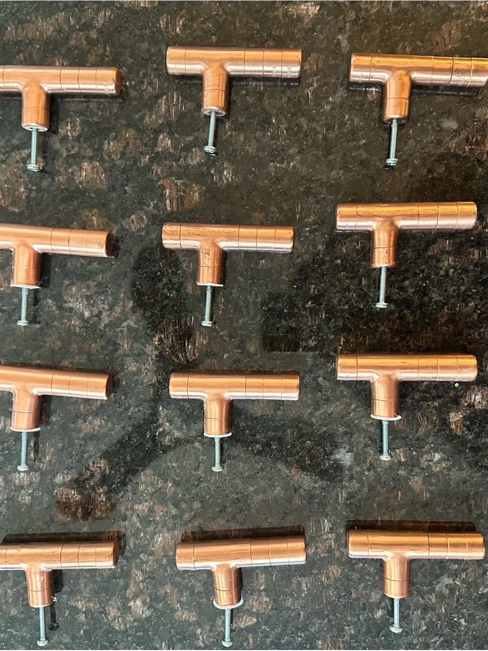 Set of 12 “Proper Copper” brand Copper cabinet pulls